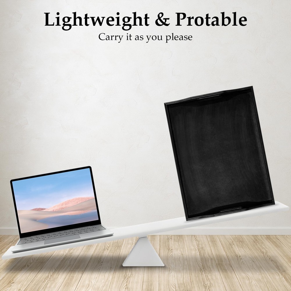 Bamboo Bed Tray Table with Foldable Legs & Handles - Portable Breakfast Table...