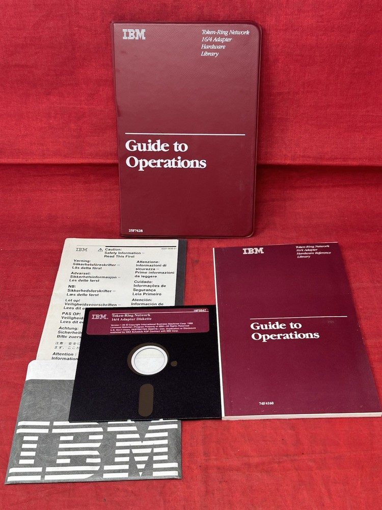 IBM TOKEN-RING NETWORK 16/4 ADAPTER HARDWARE LIBRARY GUIDE TO OPERATIONS 74F4160