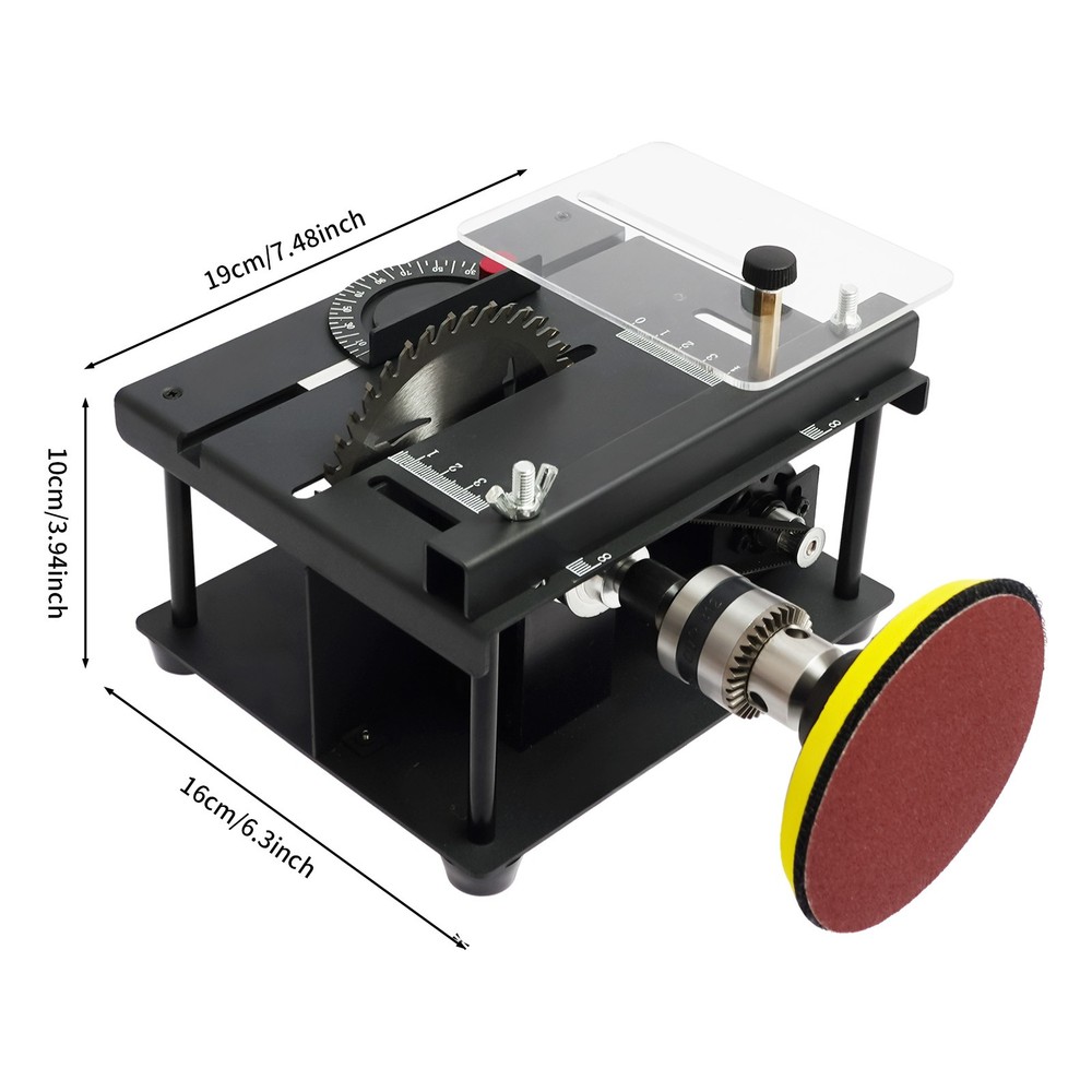 Table Saw with Sandpapers, Multi-functional Desktop Table Saw, Mini Table Saw