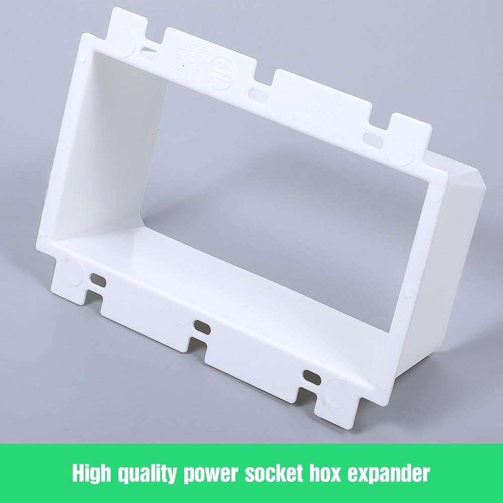 5Pcs BE3-3 Electrical Box Extender with 30Pcs Screws, Outlet 5Pcs, White