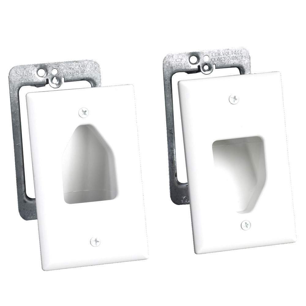 DataComm Electronics 50-3331-WH-KIT Flat Panel TV Cable Organizer Kit