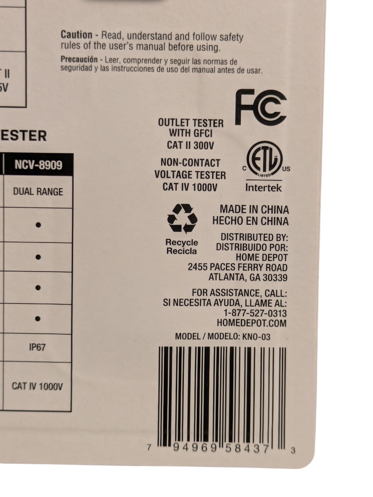 2 Commercial Electric 2 Piece Electrical Tester Kit Outlet Voltage Tester GFCI