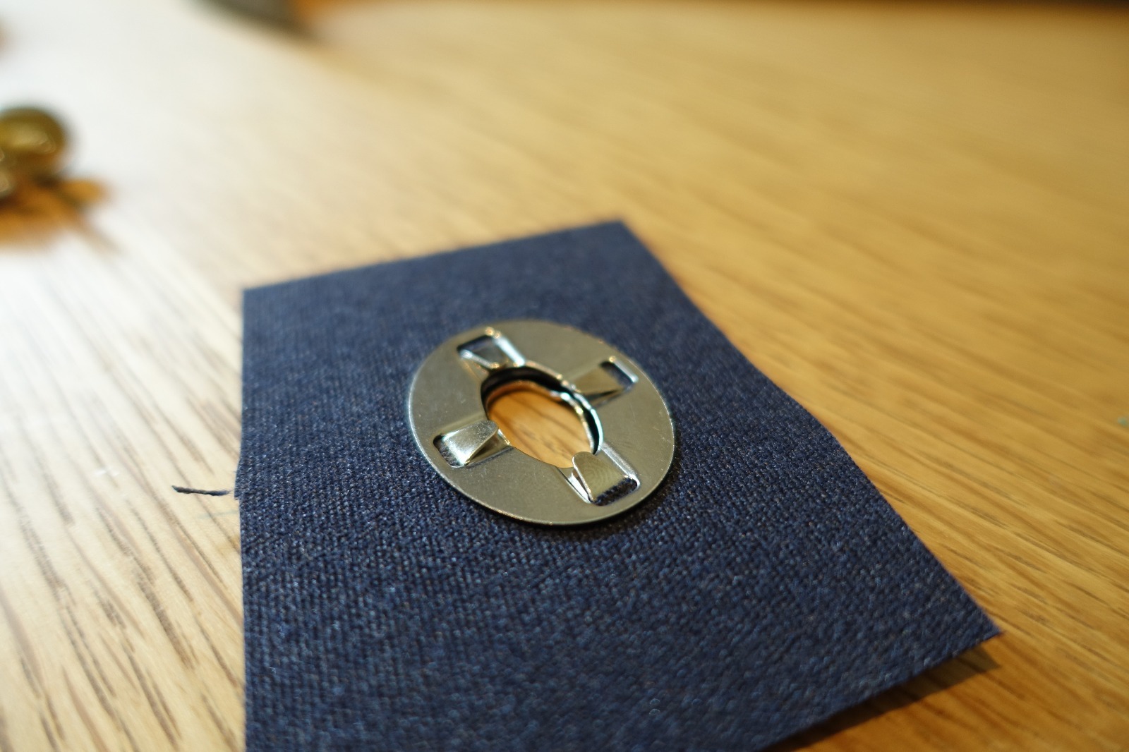 Turn button / common sense fastener hole punch cutting tool by J Clarke Marine