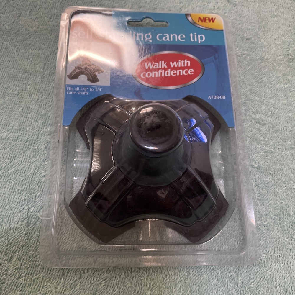 Carex Self Standing Cane Tip Solid Rubber New Sealed