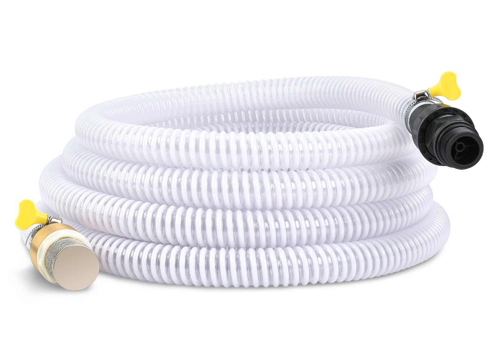FLUENTPOWER 23FT x 1" Suction Hose Kit with Brass Fitting Check Valve