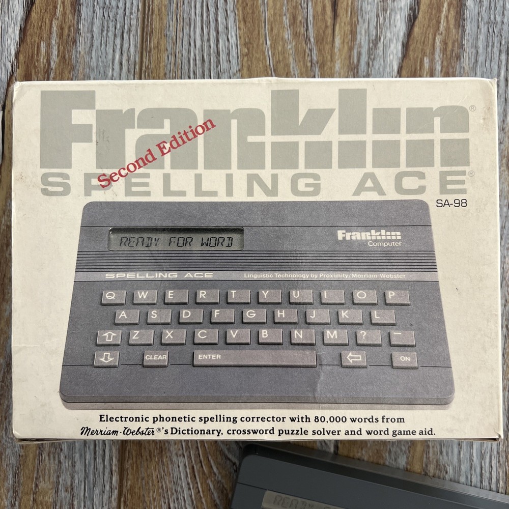 Franklin Spelling Ace Computer SA-98a -Tested Working Condition Vintage Webster
