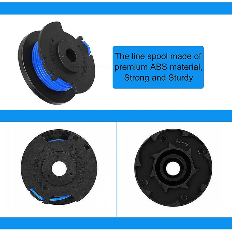 3-Pack For Hart Line Spools With 1* Cap 0.065" Auto Feed String Trimmer 20V 40V