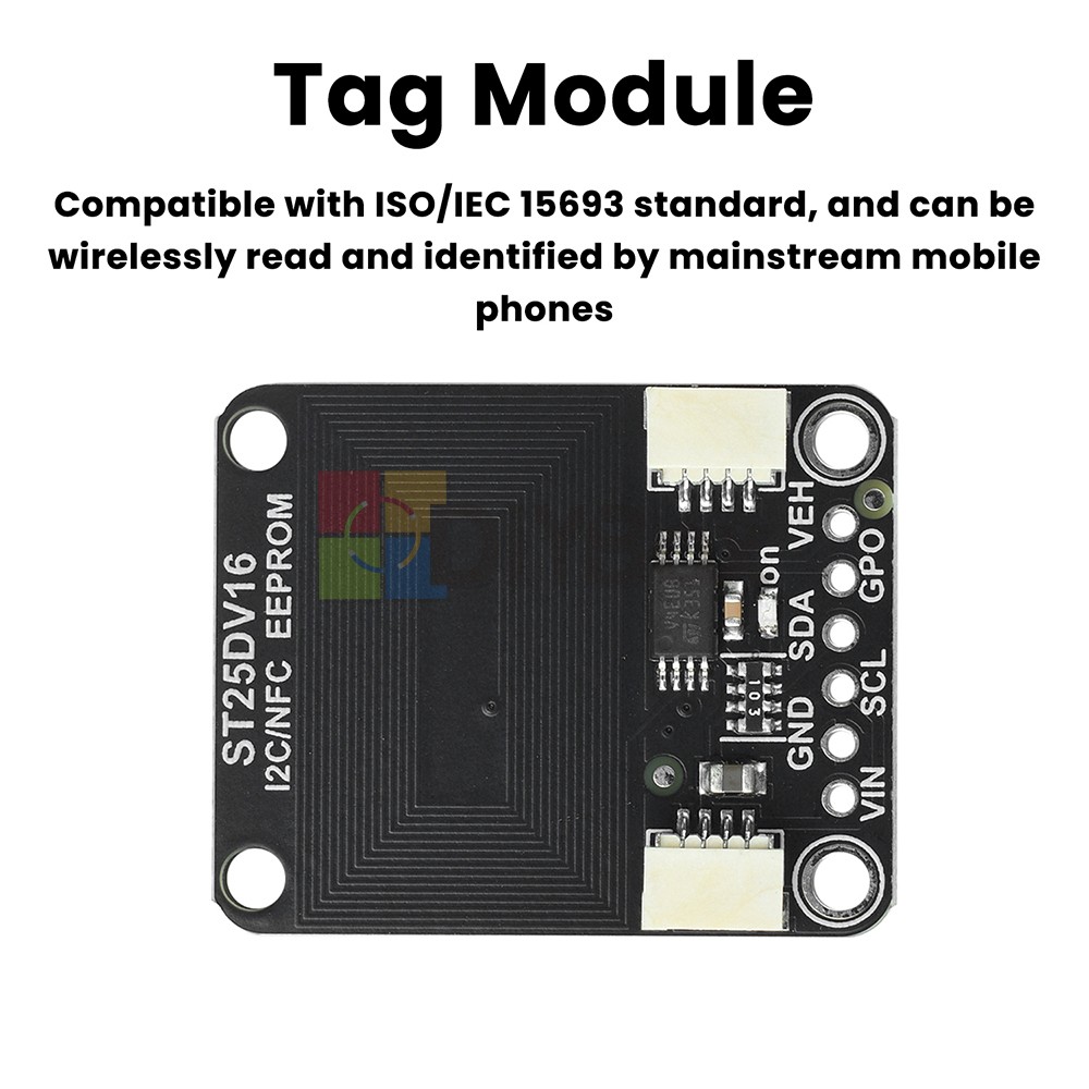 ST25DV16K I2C RFID Dynamic Tag Module RF Module Compatible with STEMMA QT/Qwiic