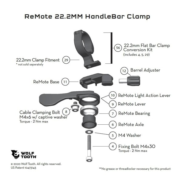 Wolf Tooth 22mm Handlebar Clamp Mount