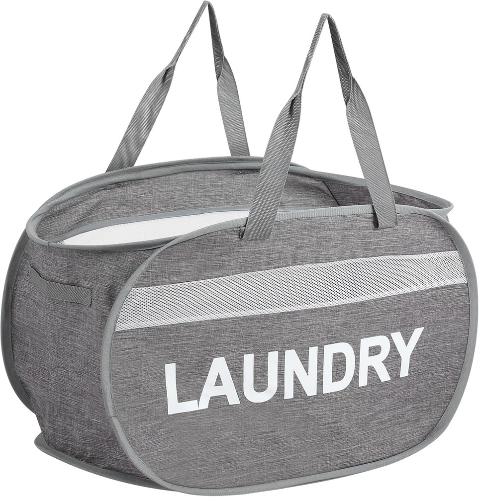 Collapsible Laundry Baskets, Foldable Clothes Hamper with Reinforced Handles, St