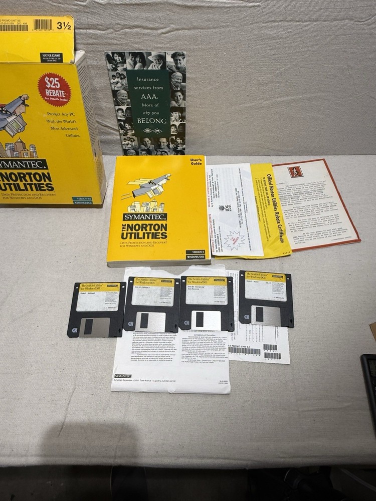Symantec The Norton Utilities Version 8.0. 3.5" Floppy Windows DOS Complete