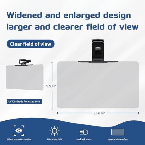 Polarized Sun Visor Extender for Car Visor Extender Sun Blocker Visor Small