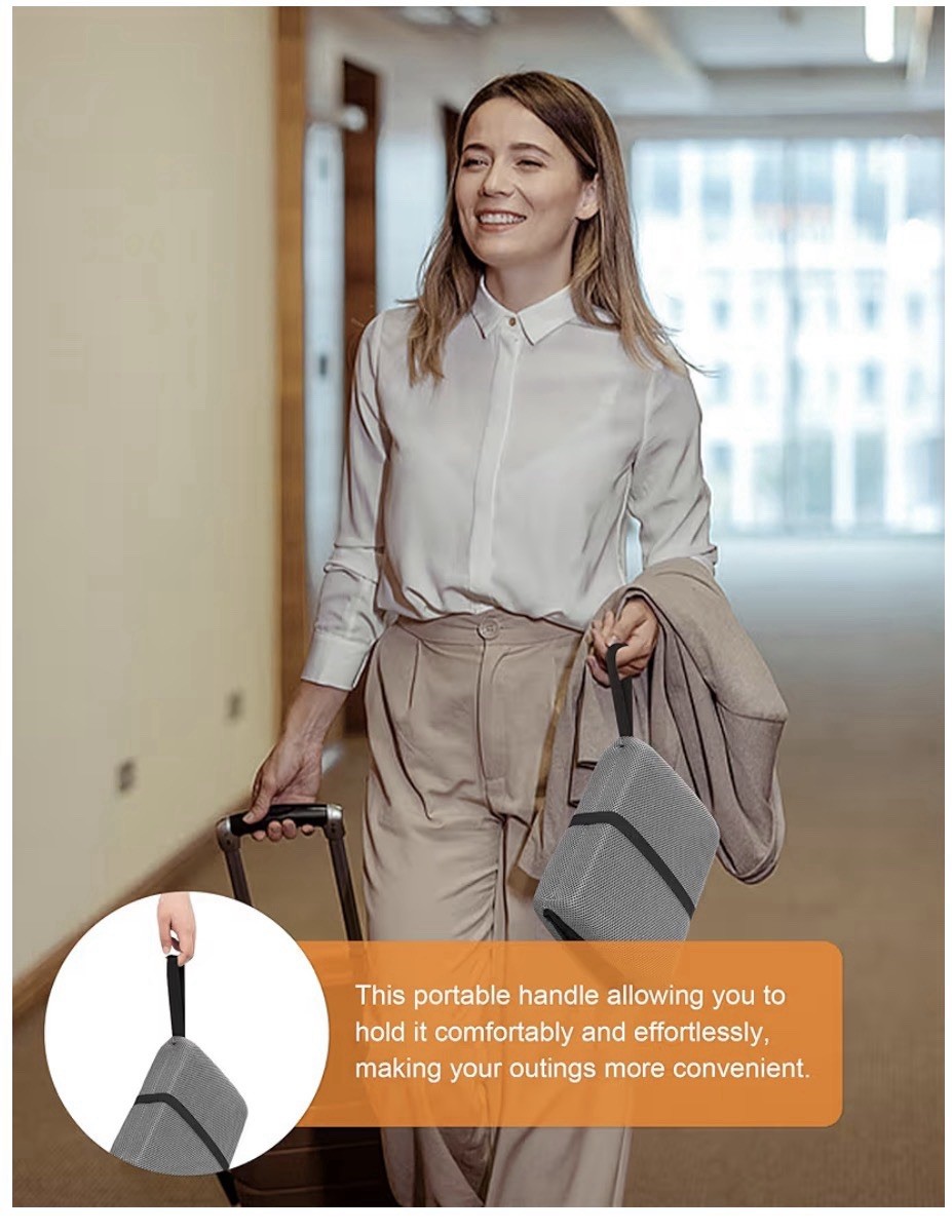 Portable Airplane Seat Cushion Foldable Travel Pad for Flights Office Camping