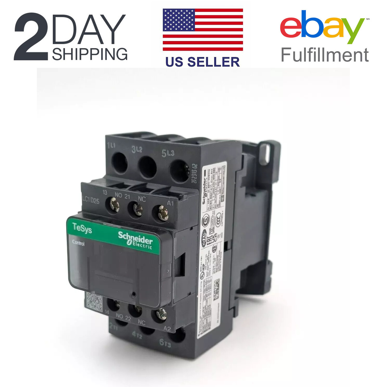 Schneider Electric LC1D25P7 Manual Motor Circuit Breaker 3P(3NO) 25A 230V AC New