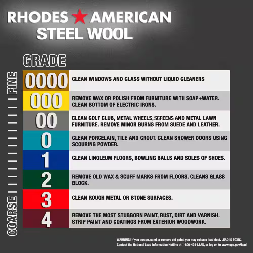 Extra Fine Grit Steel Wool (12-Pad)
