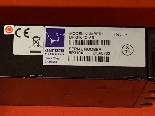 Aurora BP-3104C-AS Optical Receiver Back Plate