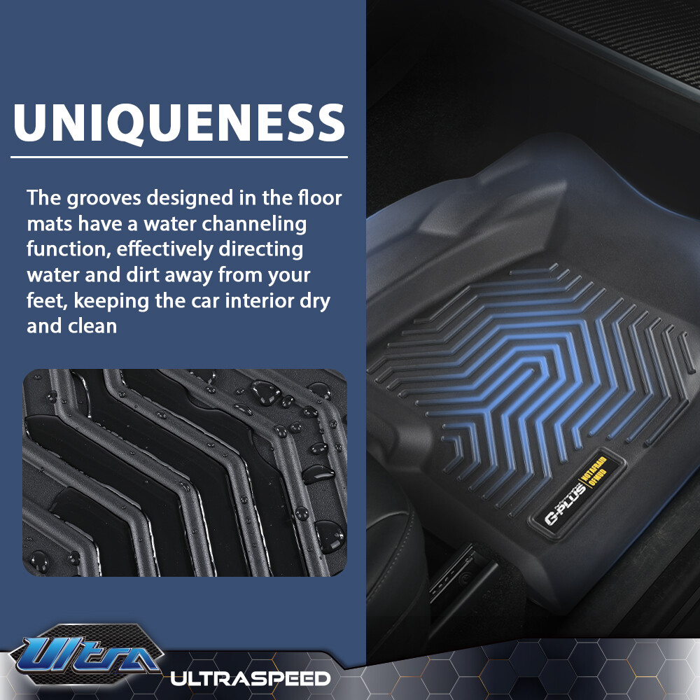 Floor Mats TPE Liners Fit For 1999-2007 Chevy Silverado/GMC Sierra Crew Cab