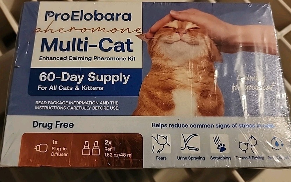 ProElobara Pheromone Multi-Cat Enhanced Calming Pheromone kit 60 Day Supply