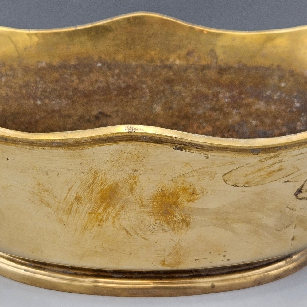 Large Mottahedeh Brass Wine Cooler