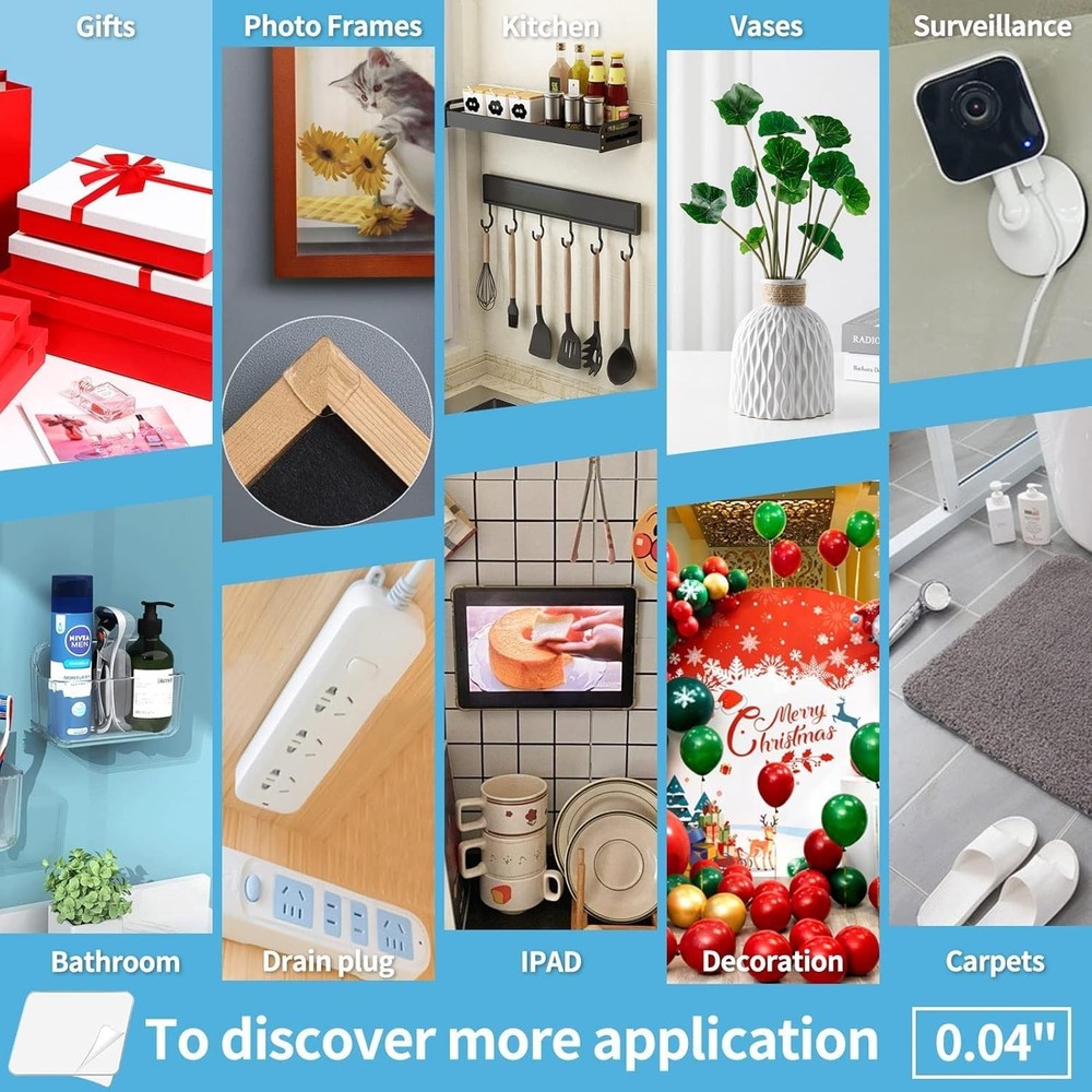 Nano Technology Double-Sided Tape 10FT: Strong & Removable Adhesive Solution