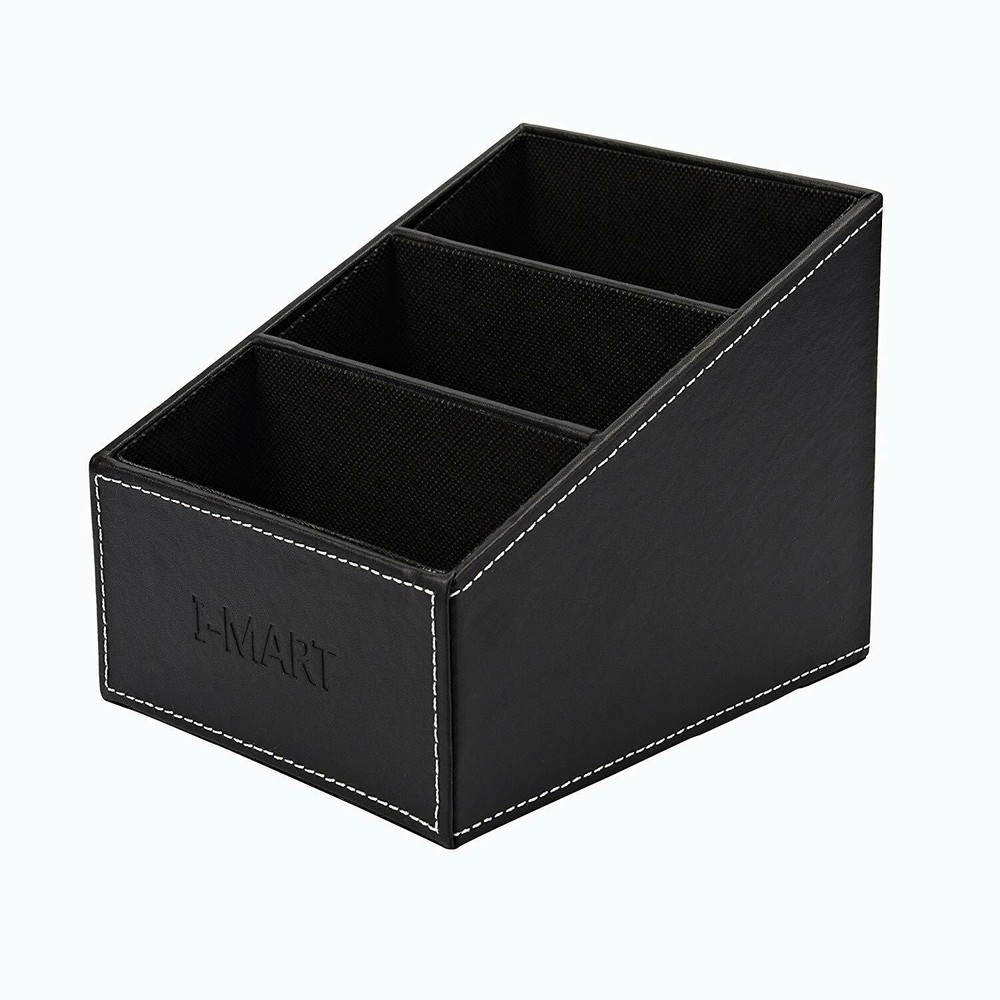 PU Leather TV Remote Control Holder, Caddy, Organizer, Storage, Stand