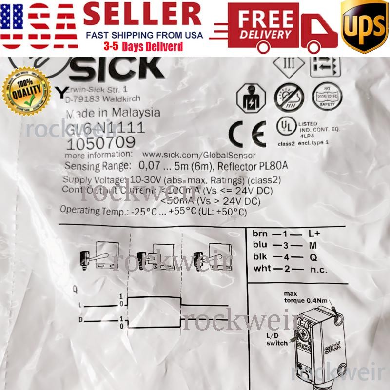 1 New SICK GL6-N1111 Photoelectric Switch Sensor Fast Delivery GL6-N1111