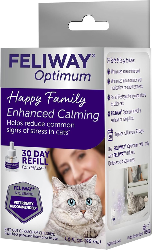 ® Optimum 30 Day Cat Calming Refill for Pheromone Diffuser, 48Ml - Helps Reduce