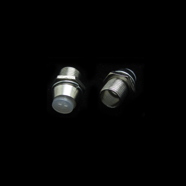 50 x 3mm Round LED Light Holder Copper Metal Bezel Panel Display Silver Base