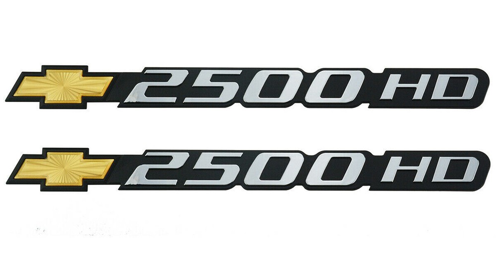 2Pc For NEW Front Side Door Bowtie 2500 HD Emblem 01-07  Silverado 15114051