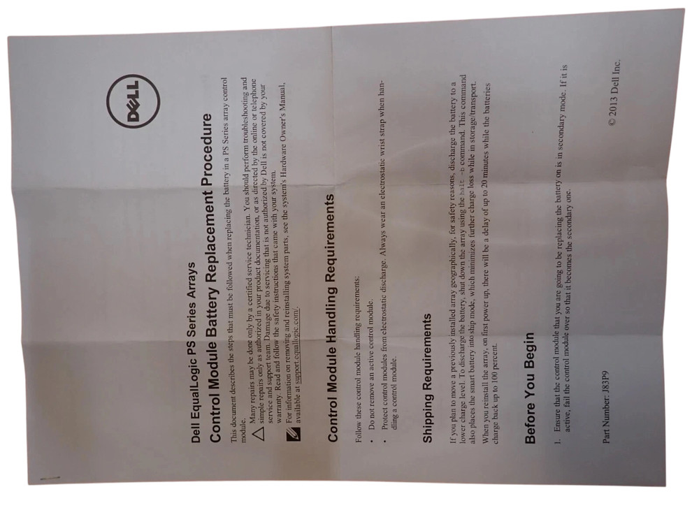 Dell K4PPV Battery for EqualLogic PS6210 PS4210 Type 15 Storage Controller