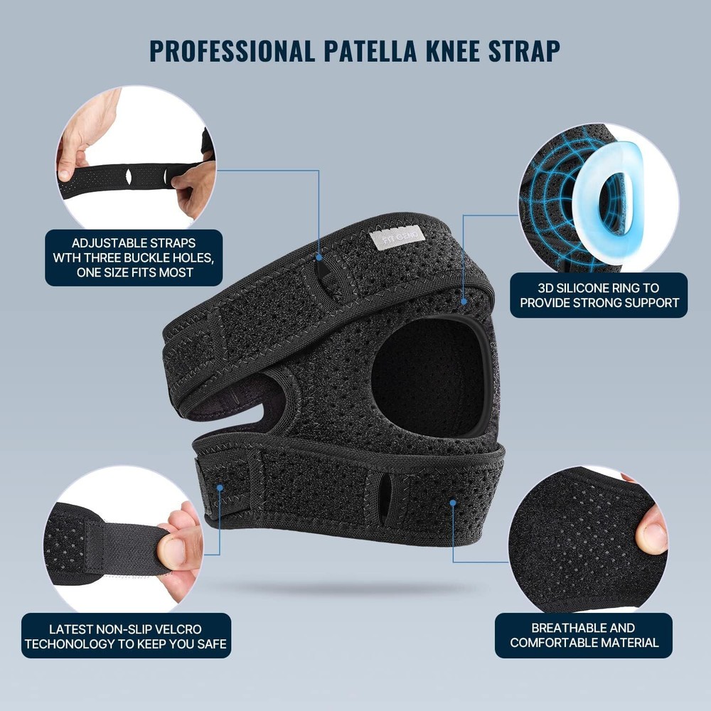 Patella Knee Brace Support Neoprene Stabilizing Compression Straps Adjustable