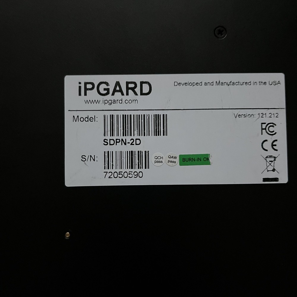 IPGard SDPN-2D 2-Port Dual-Head 4K DisplayPort KVM Switch UNTESTED!