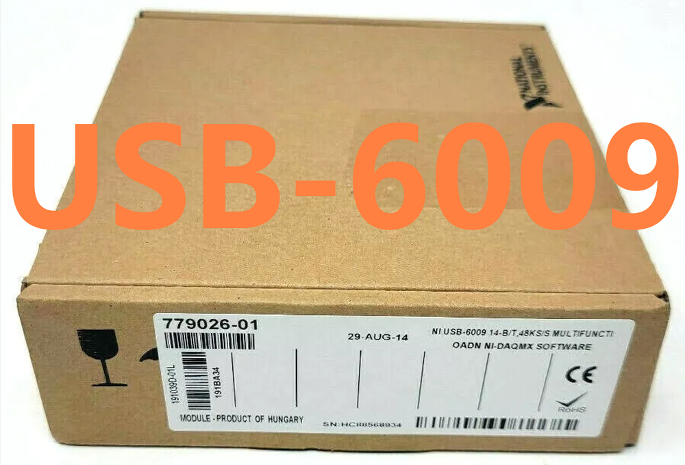 NEW National Instruments USB-6009 Data Acquisition Card, NI DAQ, Multifunction