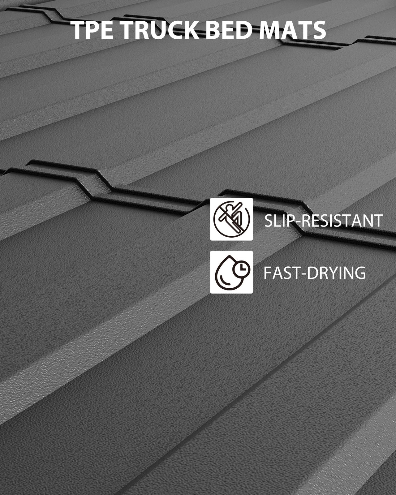 Heavy Duty Rubber Truck Bed Mat with All Weather Protection