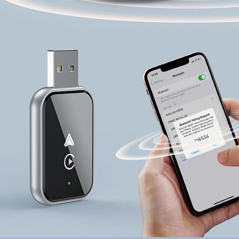 USB Wireless CarPlay Adapter For Apple iPhone Wireless Android Auto Dongle 5G/US