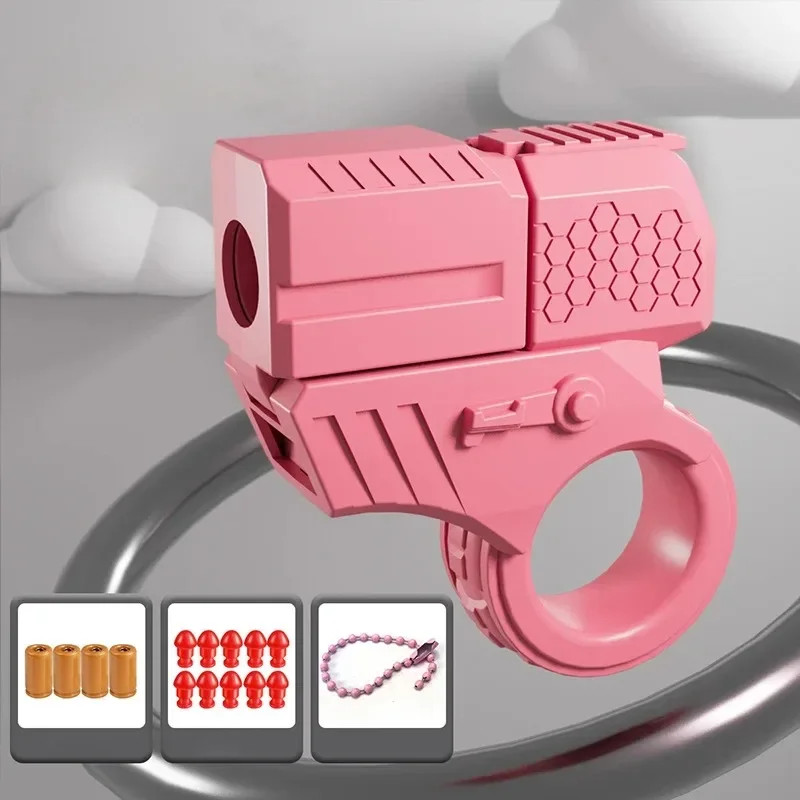 New Mini Gun Shell Ejected Can Launch Decompression EDC Finger Ring Pistol