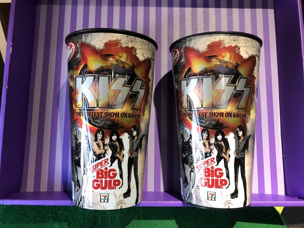 Kiss 7-ELEVEN Dr Pepper Super Big Gulp Cups 2010 Gene Paul SHIPS FREE
