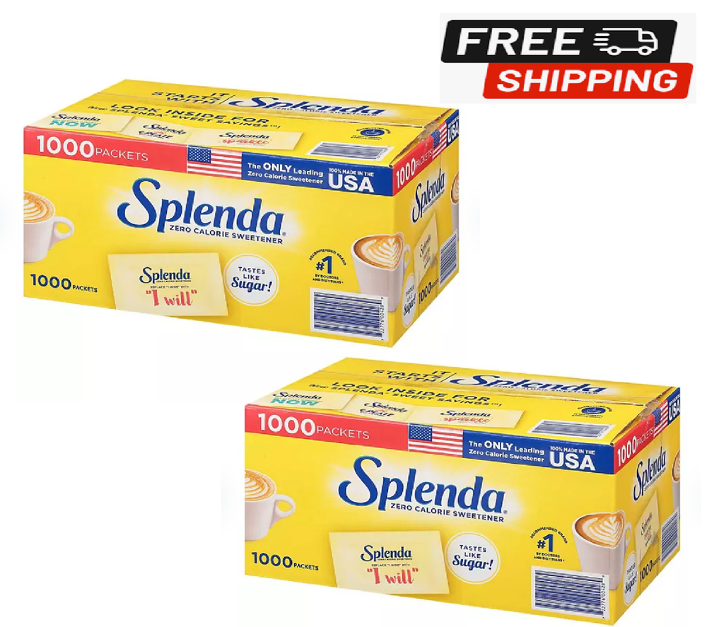 2-PACK Splenda Zero Calorie Sweetener Packets (1,000 ct.)