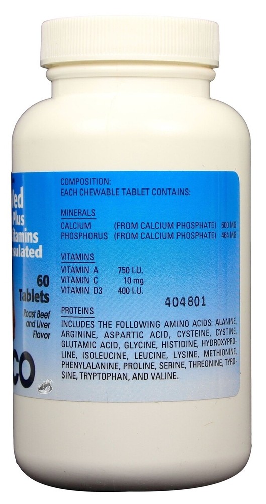 NutriVed Calcium Plus Chewable Tablets For Dogs (60 Count)