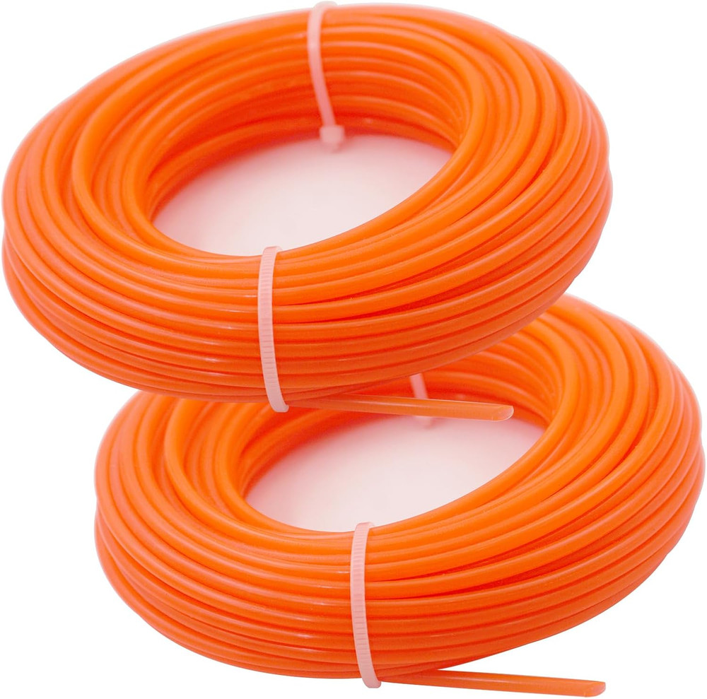 Grass Trimmer Line.095" Weed Wacker Eater String 98ft x 2 Rolls String Trim