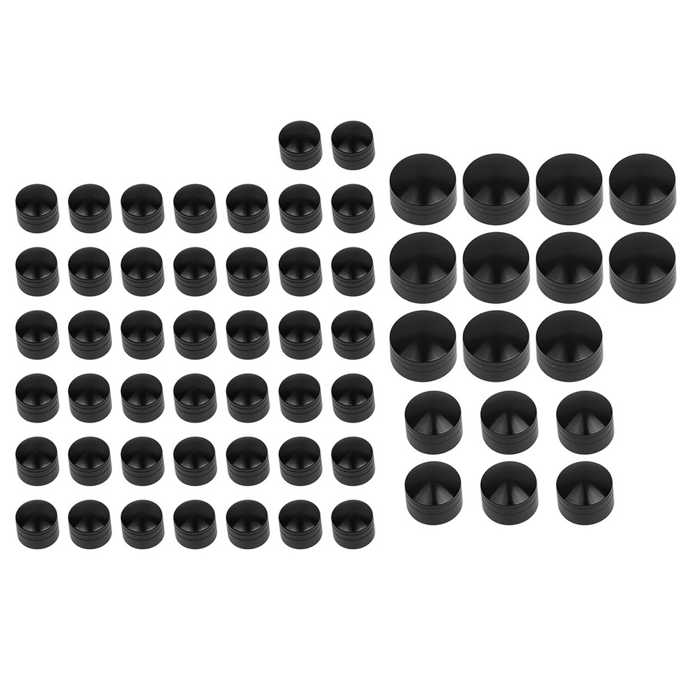 Black CNC Engine Bolt Covers Cap Kit For Harley Road Electra Glide FLHT FLHTCU