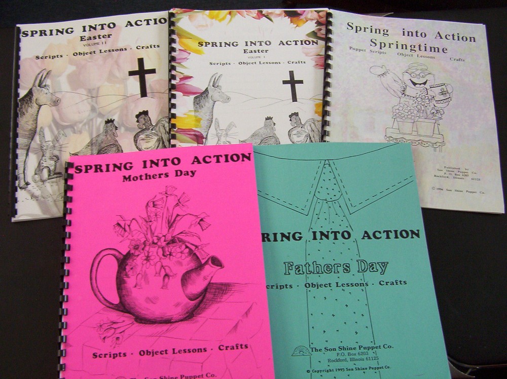Spring Christian Teachers Resource Book Set of 5-Puppet Scripts, Crafts, Obj Lsn