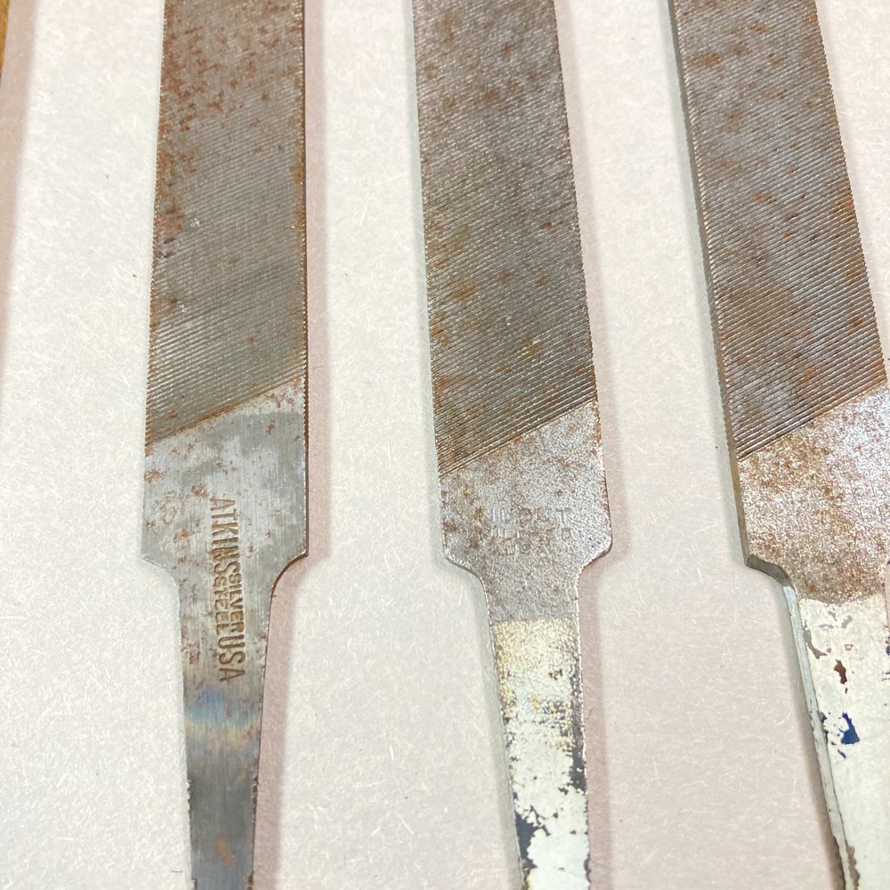 4 Flat Files 7 3/4" w/ 2 Heller USA