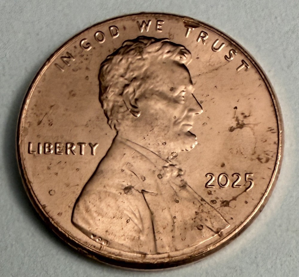 2025 Uncirculated Lincoln Shield Penny Obverse Error (#629)