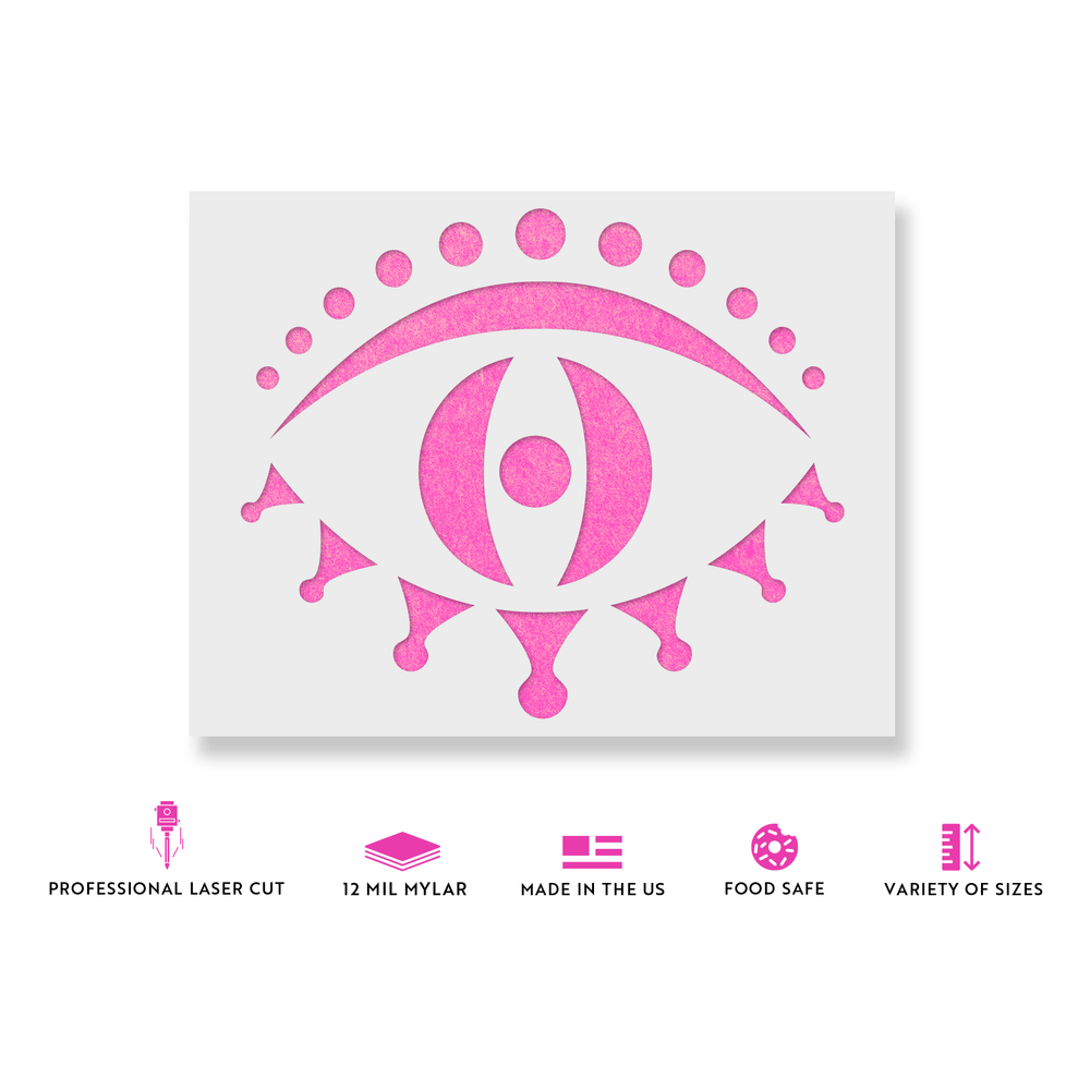 Zuul Evil Eye Stencil - Durable & Reusable Mylar Stencils
