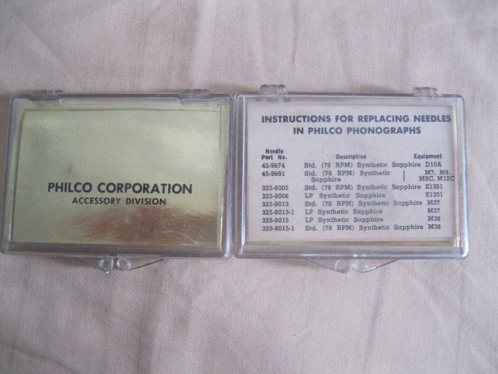 Philco Phonograph Needle NOS Original Package 2 Needles 325-8006