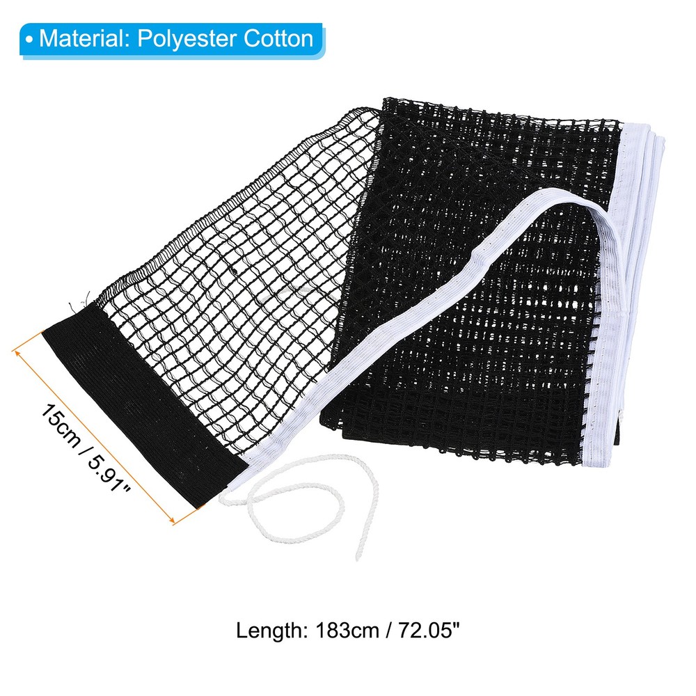 Table Tennis Net Replacement Ping Pong Net String Tension Equipment, Black