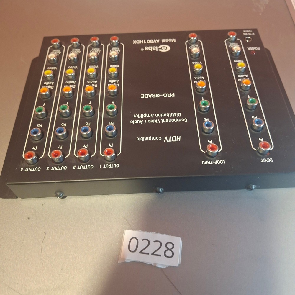 CeLabs AV501HDX Pro-Grade Component Video Audio Distribution Amplifier 1x4 HDTV