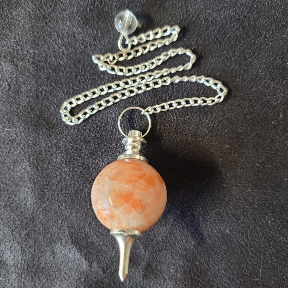 Sunstone Sephoroton Ball Sphere Crystal Dowsing Pendulum Divination Tool