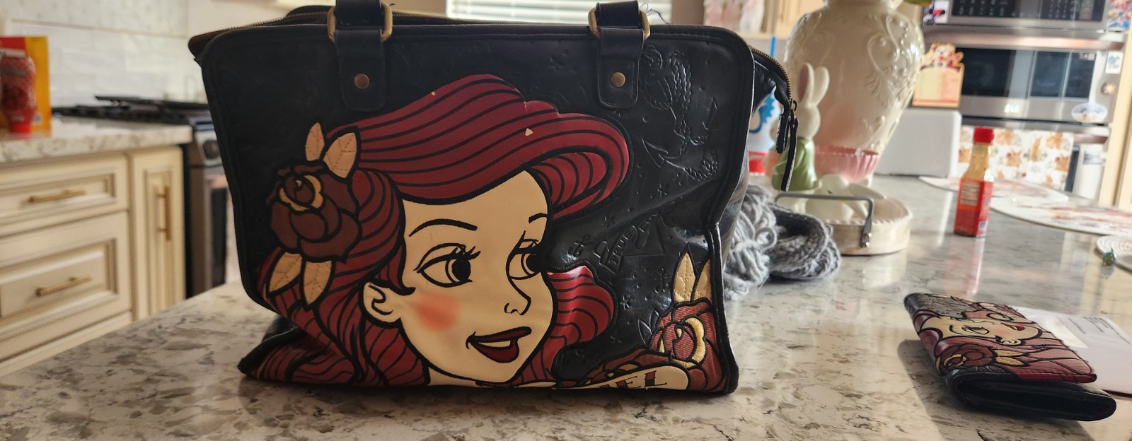 Disney Loungefly purse Ariel Little Mermaid Wallet Included Vintage Pre-owned